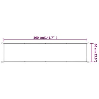 Luifel verticaal 60x360 cm oxford stof blauw 6