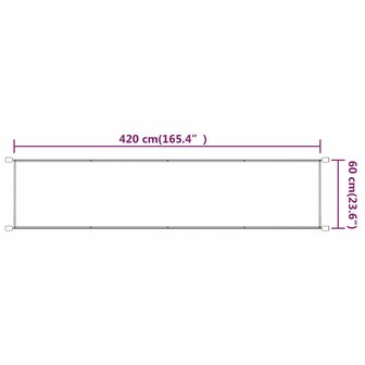 Luifel verticaal 60x420 cm oxford stof blauw 6