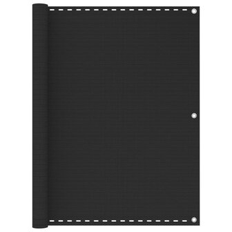 Balkonscherm 120x600 cm HDPE antracietkleurig 1