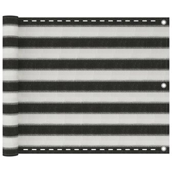 Balkonscherm 75x500 cm HDPE antracietkleurig en wit 1