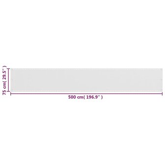 Balkonscherm 75x500 cm HDPE wit 5