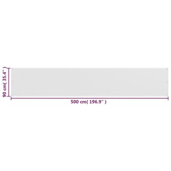 Balkonscherm 90x500 cm HDPE wit 5