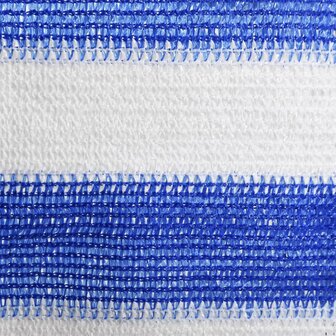 Balkonscherm 75x500 cm HDPE blauw en wit 3