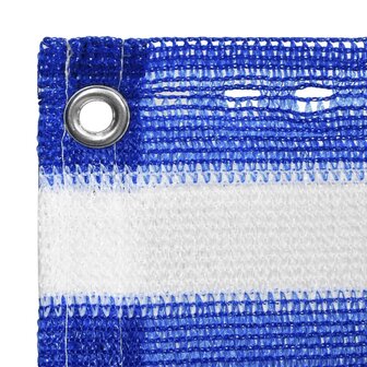 Balkonscherm 120x300 cm HDPE blauw en wit 2