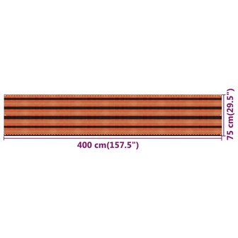 Balkonscherm 75x400 cm HDPE meerkleurig 5