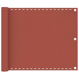 Balkonscherm 75x600 cm HDPE terracottakleurig 1