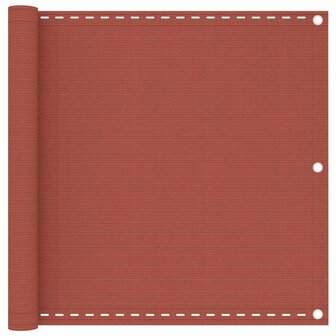 Balkonscherm 90x300 cm HDPE terracottakleurig 1