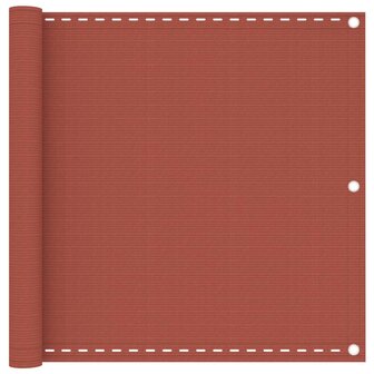 Balkonscherm 90x400 cm HDPE terracottakleurig 1