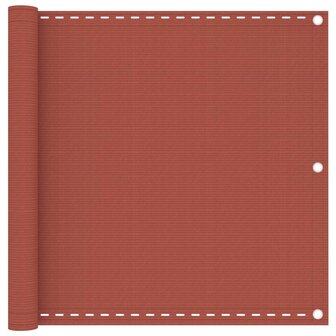 Balkonscherm 90x500 cm HDPE terracottakleurig 1