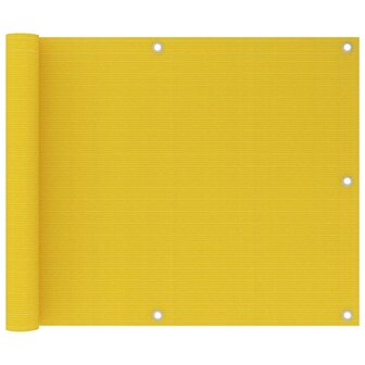Balkonscherm 75x600 cm HDPE geel 1