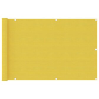 Balkonscherm 90x400 cm HDPE geel 1
