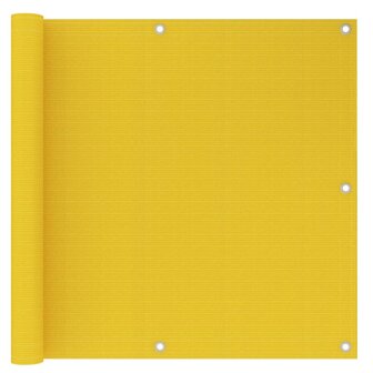 Balkonscherm 90x500 cm HDPE geel 1
