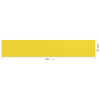 Balkonscherm 90x500 cm HDPE geel 5