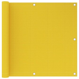 Balkonscherm 90x600 cm HDPE geel 1