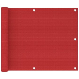 Balkonscherm 75x500 cm HDPE rood 1