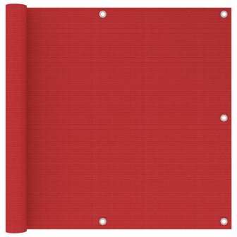 Balkonscherm 90x300 cm HDPE rood 1