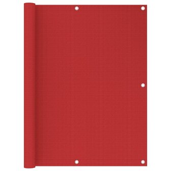 Balkonscherm 120x400 cm HDPE rood 1
