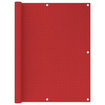 Balkonscherm 120x500 cm HDPE rood 1