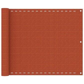 Balkonscherm 75x300 cm HDPE oranje 1