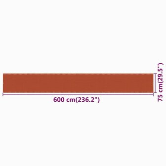 Balkonscherm 75x600 cm HDPE oranje 5