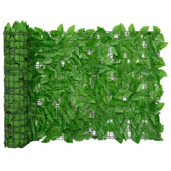 Balkonscherm met groene bladeren 200x75 cm 2