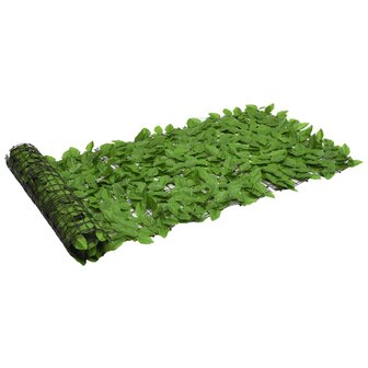 Balkonscherm met groene bladeren 200x75 cm 1
