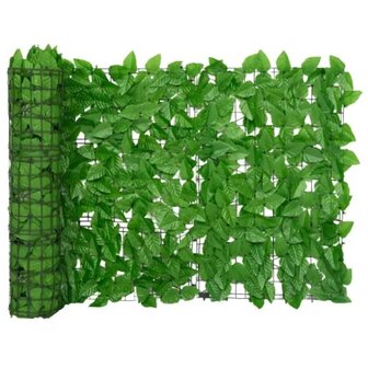 Balkonscherm met groene bladeren 200x75 cm 2