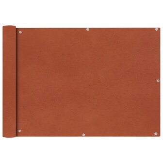 Balkonscherm Oxford textiel 75x400 cm terracotta 1