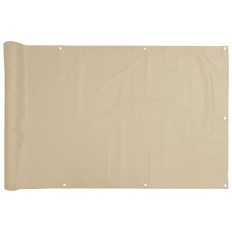 Balkonscherm Oxford textiel 75x400 cm beige 2