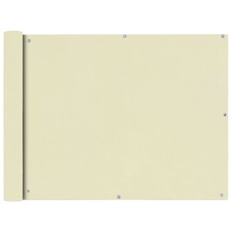 Balkonscherm oxfordtextiel 90x600 cm cr&egrave;me 1