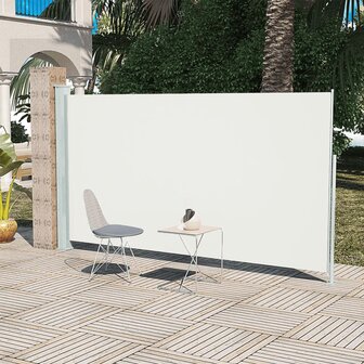 Tuinscherm uittrekbaar 160x300 cm cr&egrave;mekleurig 1