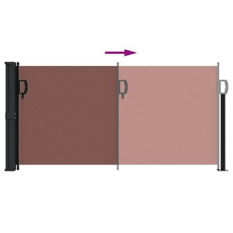 Windscherm uittrekbaar 100x300 cm bruin 5