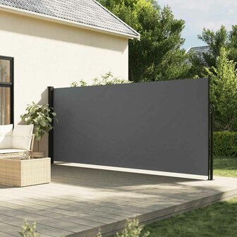Windscherm uittrekbaar 160x300 cm antracietkleurig 1