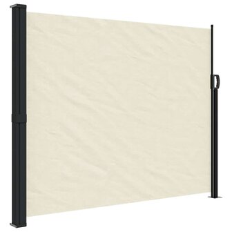 Windscherm uittrekbaar 160x500 cm cr&egrave;mekleurig 2