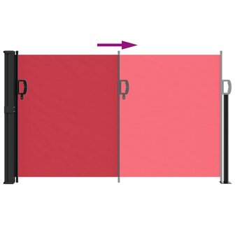 Windscherm uittrekbaar 120x600 cm rood 5