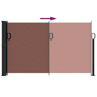 Windscherm uittrekbaar 120x600 cm bruin 5