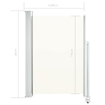 Tuinscherm uittrekbaar 120x300 cm cr&egrave;mekleurig 8