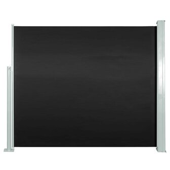 Windscherm uittrekbaar 120x300 cm zwart 1