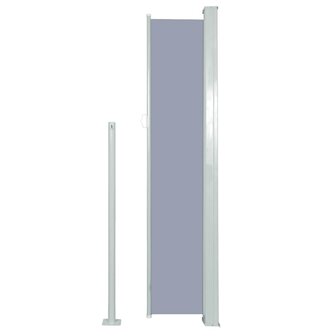 Windscherm uittrekbaar 160x500 cm grijs 4