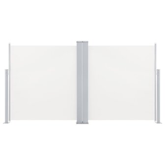 Windscherm uittrekbaar 120x600 cm cr&egrave;me 4