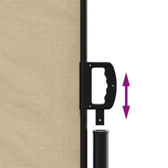 Windscherm intrekbaar 170x300 cm beige 6