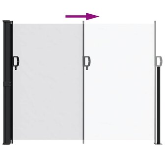 Windscherm intrekbaar 170x300 cm wit 5