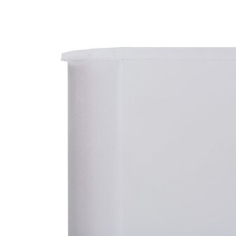 Windscherm 6-panelen 800x80 cm stof wit 4