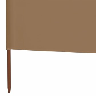 Windscherm 6-panelen 800x80 cm stof taupe 5