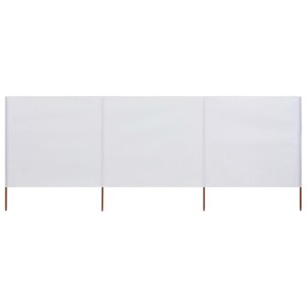 Windscherm 3-panelen 400x80 cm stof zandwit 1