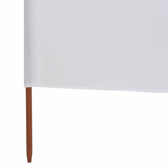 Windscherm 3-panelen 400x80 cm stof zandwit 5