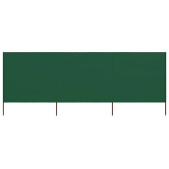 Windscherm 3-panelen 400x80 cm stof groen 1
