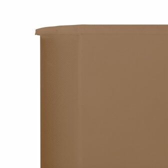 Windscherm 3-panelen 400x80 cm stof taupe 4
