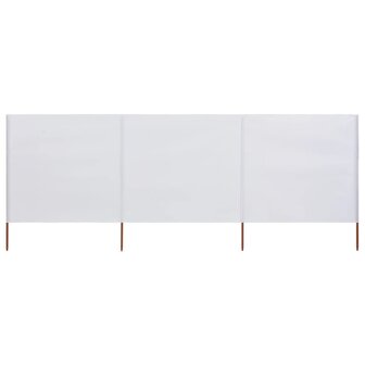 Windscherm 3-panelen 400x160 cm stof zandwit 1