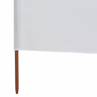 Windscherm 3-panelen 400x160 cm stof zandwit 4